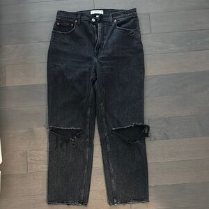 Black Distressed Women's Jeans
